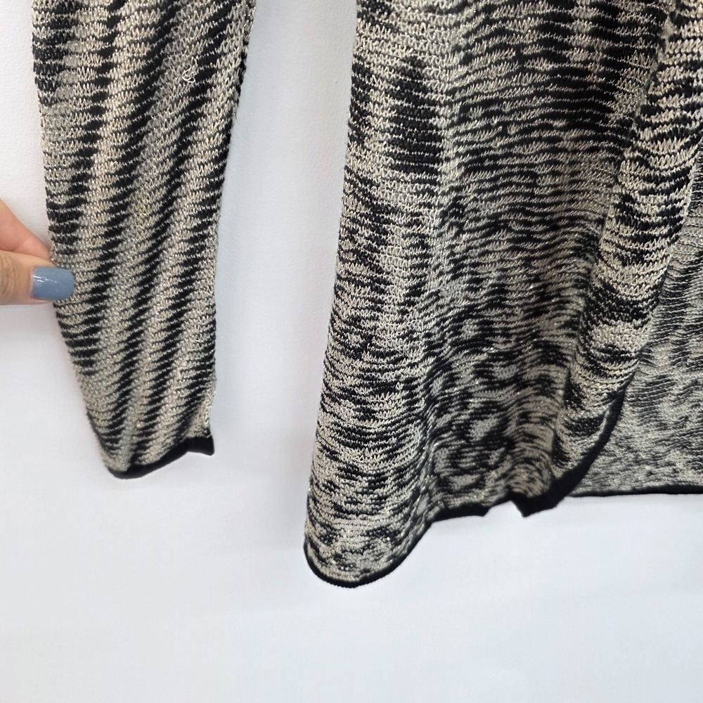 Cache Metallic Animal Print Cardigan Womens XS Dressy Open Front Evening Layer - Picture 7 of 13